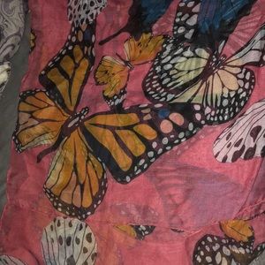 Butterfly print infinity scarf